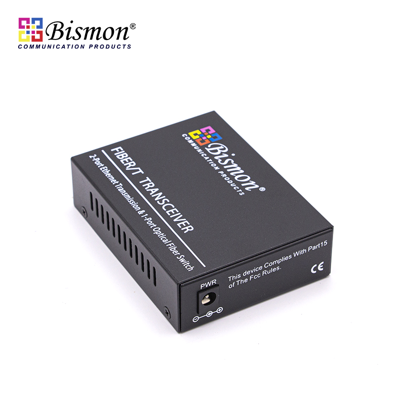  Media Converters 2 Port RJ45 PoE Gigabit + 1 SFP Slot fiber optic